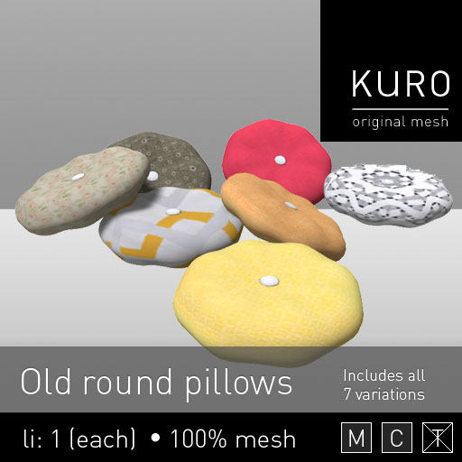 Kuro - Old round pillows
