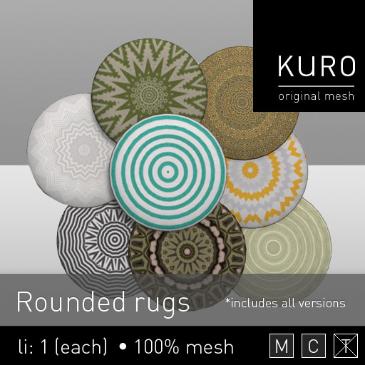 Kuro - Rounded rugs