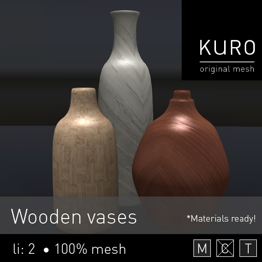 Kuro - Wooden vases