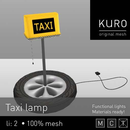 Kuro - Taxi lamp