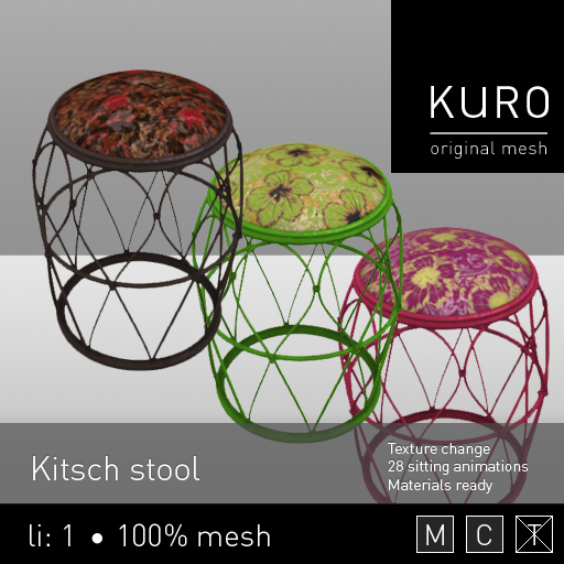 Kuro - Kitsch stool