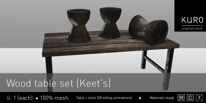 Kuro - Wood table set (Keet's)