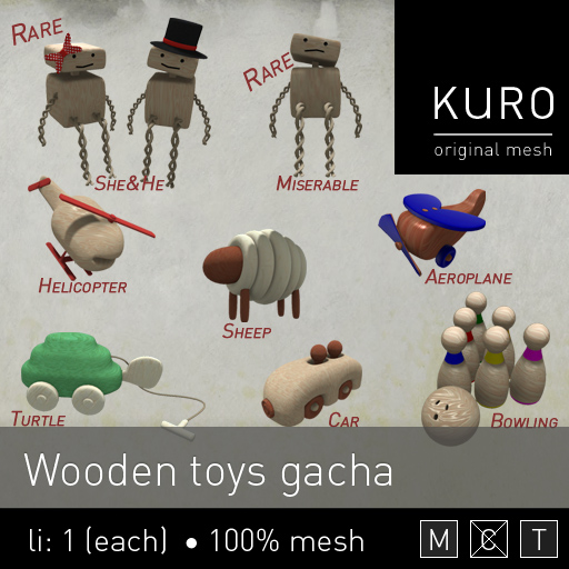 Kuro - Wooden toys gacha