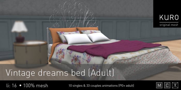 Kuro - Vintage dreams bed (Adult)