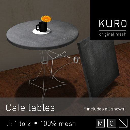 Kuro - Cafe tables