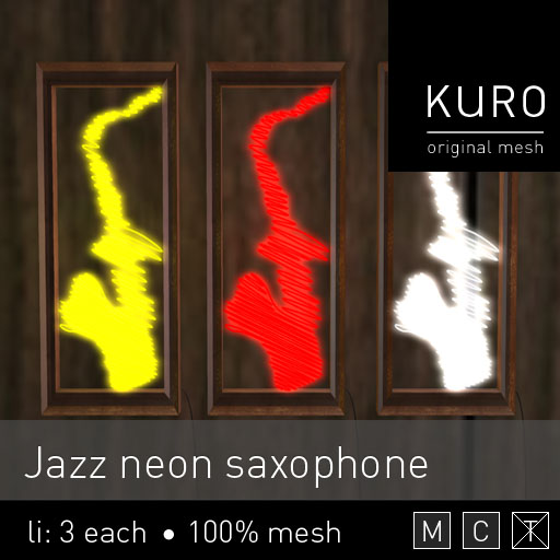 Kuro - Jazz neon saxophone