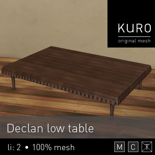 Kuro - Declan low table