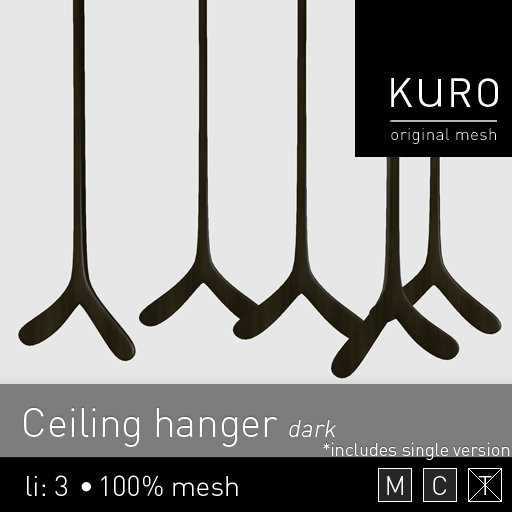 Kuro - Ceiling hanger dark