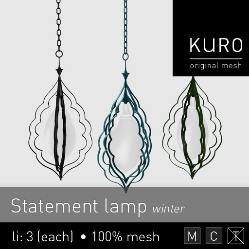 Kuro - Statement lamp (winter)