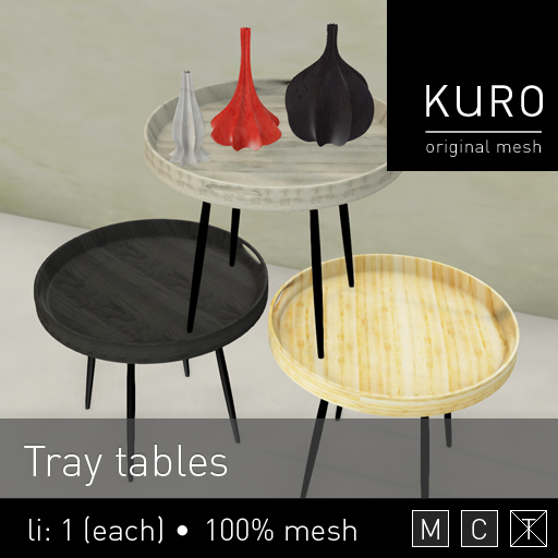 Kuro - Tray tables