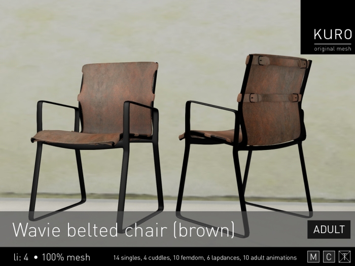 Kuro - Wavie belted chair (brown) Adult