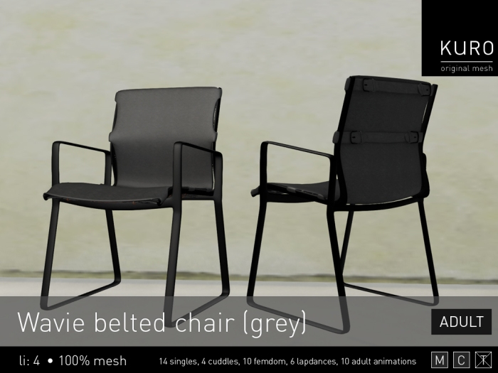 Kuro - Wavie belted chair (grey) Adult